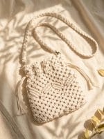 Macrame Crossbody Bag – Handmade Cotton Summer Purse - Image 2