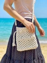 Macrame Crossbody Bag – Handmade Cotton Summer Purse - Image 4