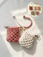 Macrame Keychain Pouch – Personalized Mini Handmade Bag