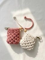 Macrame Keychain Pouch – Personalized Mini Handmade Bag