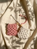 Macrame Keychain Pouch – Personalized Mini Handmade Bag - Image 2