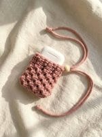 Macrame Keychain Pouch – Personalized Mini Handmade Bag - Image 3