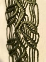 Macrame Leaf Wall Hanging – Handmade Olive Green Wall Art - Image 3