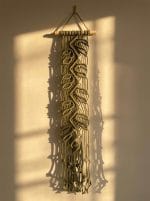 Macrame Leaf Wall Hanging – Handmade Olive Green Wall Art - Image 5