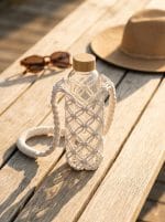 Macrame Bottle Holder – Handmade Cotton Carrier - Image 3