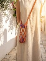 Macrame Bottle Holder – Handmade Cotton Carrier - Image 6