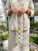 Macrame Bottle Holder – Handmade Cotton Carrier - Image 7