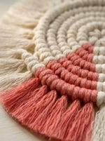 Macrame Round Coaster – Handmade Cotton Table Mat - Image 5