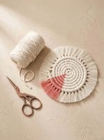 Macrame Round Coaster – Handmade Cotton Table Mat - Image 7