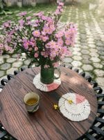 Macrame Round Coaster – Handmade Cotton Table Mat - Image 8