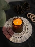 Macrame Round Coaster – Handmade Cotton Table Mat - Image 9