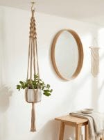 Macrame Plant Hanger – Handmade Cotton Pot Holder - Image 5