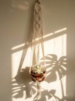 Macrame Plant Hanger – Long Handmade Cotton Rope Holder - Image 5