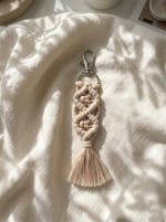 Macrame Keychain – Minimalist Handmade Charm - Image 2
