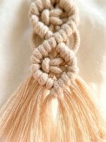 Macrame Keychain – Minimalist Handmade Charm - Image 3