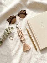 Macrame Keychain – Minimalist Handmade Charm - Image 6