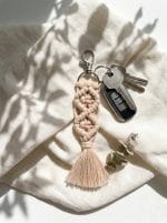 Macrame Keychain – Minimalist Handmade Charm - Image 7