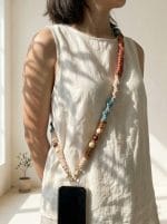 Macrame Phone Strap – Handmade Colorful Lanyard with Beads - Image 3