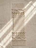 Macrame Table Runner – Handmade Cotton Décor for Cozy Tables