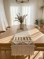 Macrame Table Runner – Handmade Cotton Décor for Cozy Tables - Image 2