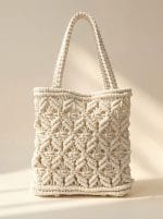 Macrame Tote Bag – Boho Knotted Cord Design