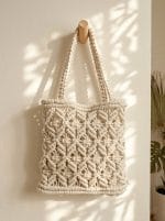 Macrame Tote Bag – Boho Knotted Cord Design - Image 2