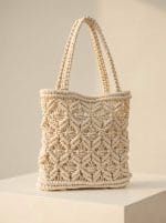 Macrame Tote Bag – Boho Knotted Cord Design - Image 4