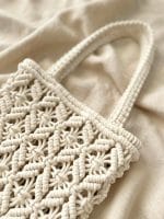 Macrame Tote Bag – Boho Knotted Cord Design - Image 6