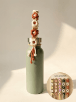 Handmade Macramé Cup & Bottle Strap with Daisy Knot Accents