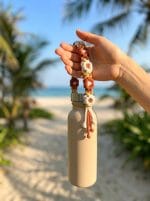 Handmade Macramé Cup & Bottle Strap with Daisy Knot Accents - Image 5