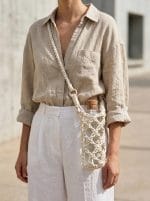 Macramé Bottle Holder with Adjustable Strap - Image 7