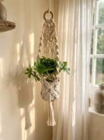 Mini Macrame Plant Hanger – Boho Décor for Small Pots - Image 5
