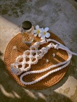 Macramé Bottle Holder with Adjustable Strap - Image 2