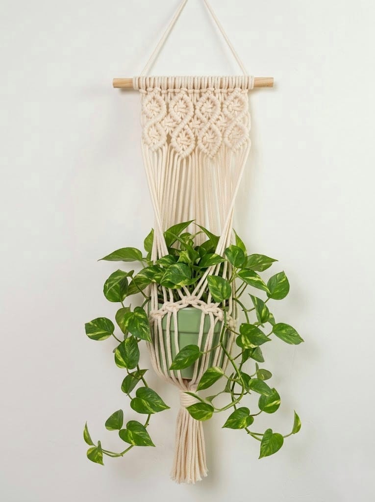 Macrame Plant Hanger – Handmade Boho Decor