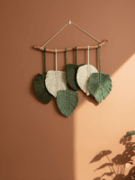 Handmade Macrame Leaf Wall Hanging – Boho Decor - Image 2