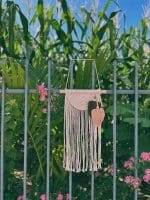 Macrame Wall Hanging with Leaves – Handmade Boho Decor - Image 3