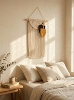 Macrame Wall Hanging with Leaves – Handmade Boho Decor - Image 5