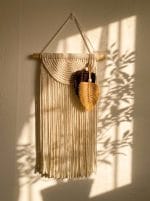 Macrame Wall Hanging with Leaves – Handmade Boho Decor - Image 6
