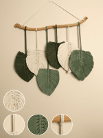 Handmade Macrame Leaf Wall Hanging – Boho Decor - Image 3