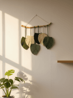 Handmade Macrame Leaf Wall Hanging – Boho Decor - Image 4