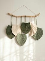 Handmade Macrame Leaf Wall Hanging – Boho Decor
