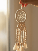 Macrame Mini Dreamcatcher – Handmade Boho Wall Décor - Image 3