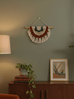 Macrame Half Mandala Wall Hanging – Handmade Boho Wall Art - Image 2