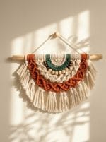 Macrame Half Mandala Wall Hanging – Handmade Boho Wall Art