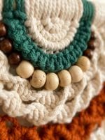 Macrame Half Mandala Wall Hanging – Handmade Boho Wall Art - Image 3