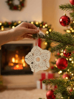 Christmas Decor Macrame Set – Handmade Ornaments & Wall Hanging - Image 4