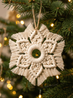Christmas Decor Macrame Set – Handmade Ornaments & Wall Hanging - Image 8