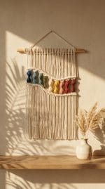 Macrame Rainbow Wall Hanging – Handmade Boho Wall Decor - Image 2