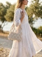 Macrame Net Bag – Handmade Boho Tote Bag - Image 3