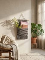 Macrame Wall Pocket – Handmade Boho Wall Organizer - Image 3